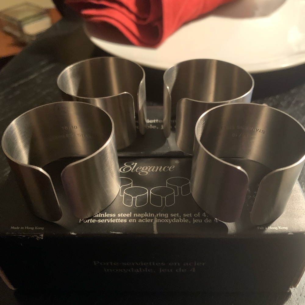 Stainless Steel Modern napkin rings